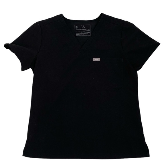 Figs black Catarina one pocket scrub top for women size XS/P like new condition. - Picture 5 of 9